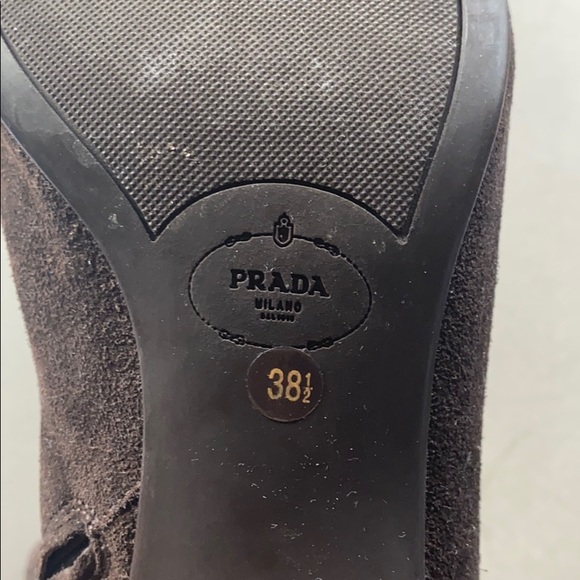 Prada Chocolate Brown Suede Booties - Picture 4 of 7